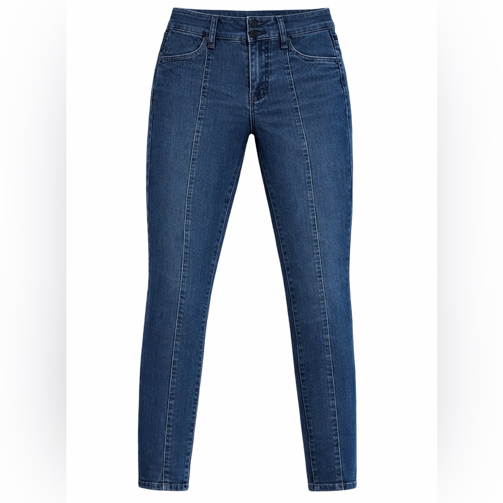 Express Dark Blue High Waisted Skinny Jeans